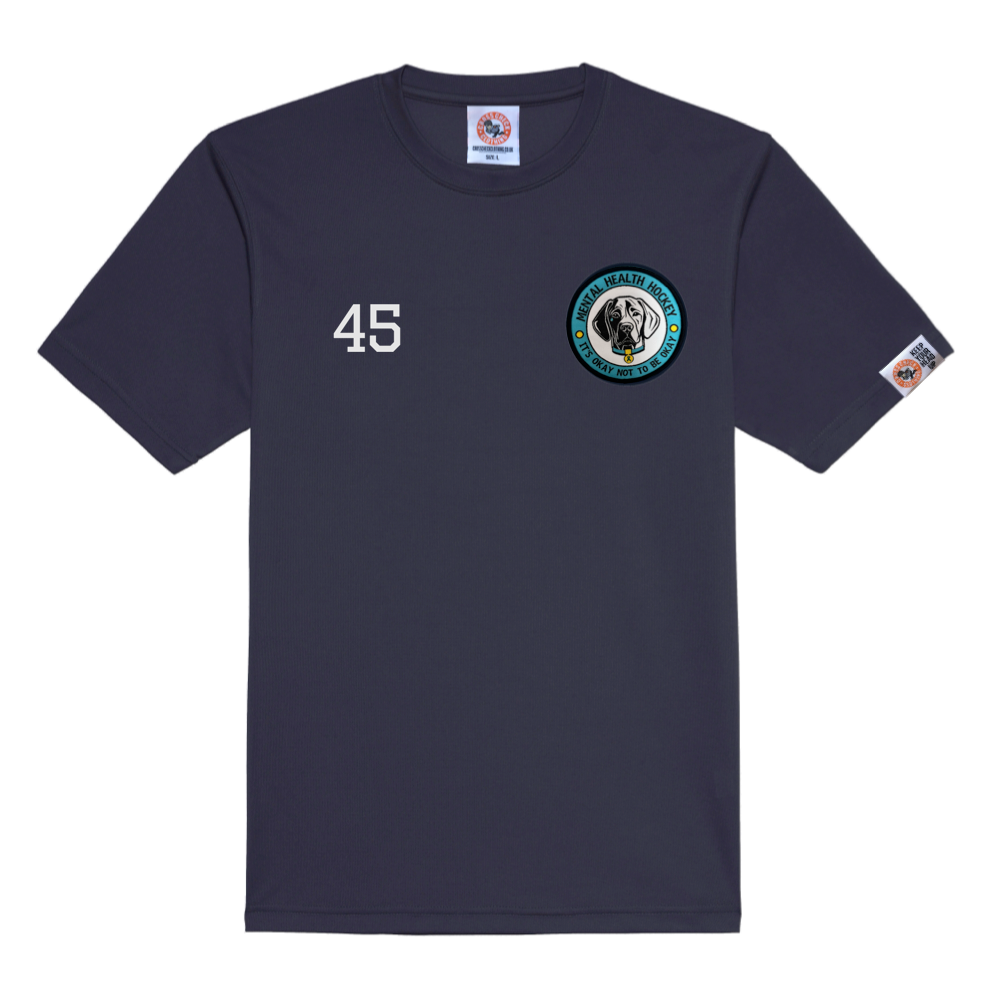 TEAM MHH NAVY POLY TEE (PERSONALISED)