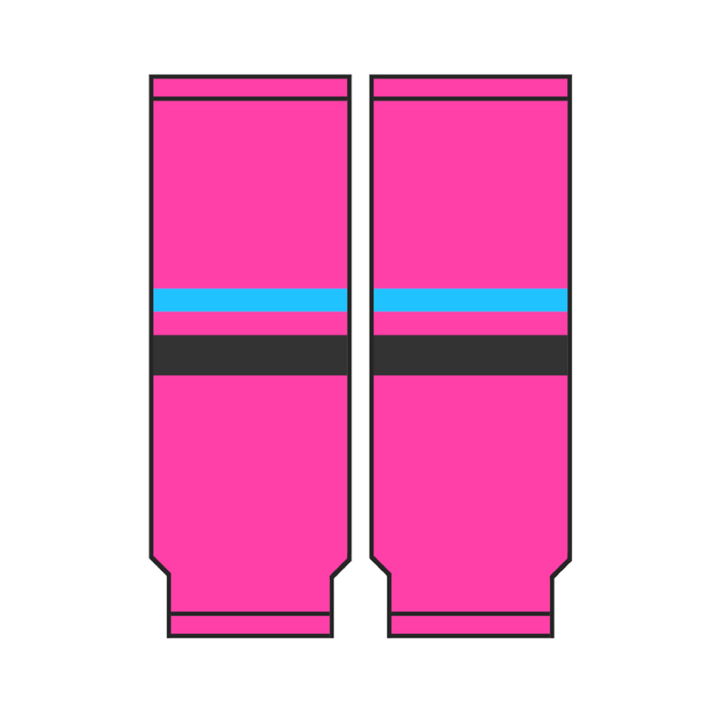 THUNDER PINK HOCKEY SOCKS