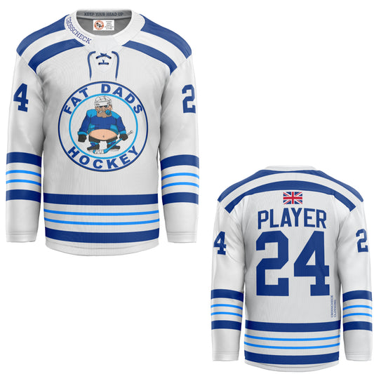 FAT DADS WHITE AWAY JERSEY (YOUTH)