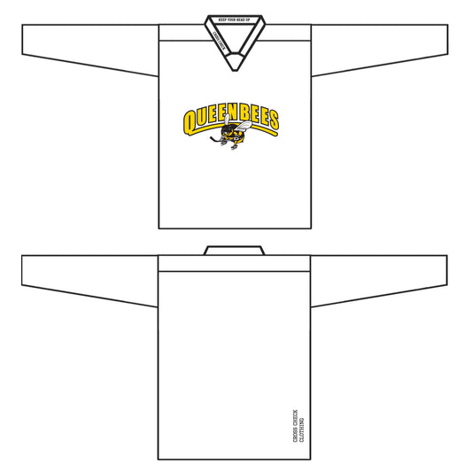 QUEENBEES WHITE TRAINING JERSEY