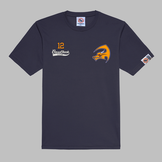 DURHAM DRAGONS NAVY POLY TEE