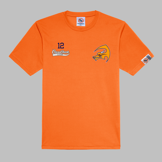 DURHAM DRAGONS ORANGE POLY TEE